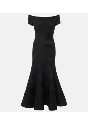 Carolina Herrera Off-shoulder striped maxi dress