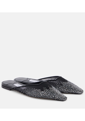 Jimmy Choo Vivi embellished mesh mules
