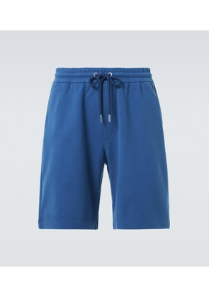 Moncler Denim-trimmed cotton jersey shorts