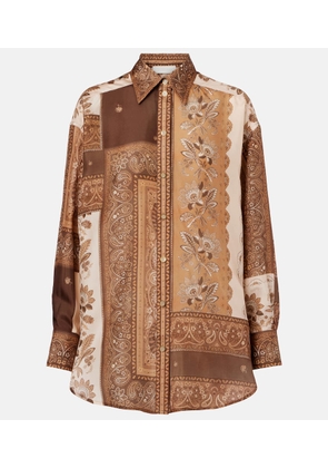 Zimmermann Lucky bandana silk satin shirt