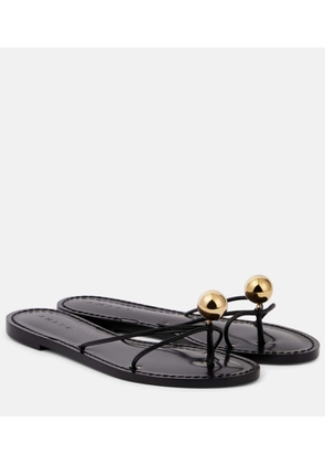 Amanu Malawi embellished leather thong sandals