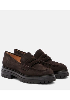 Gianvito Rossi Suede penny loafers