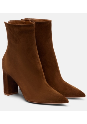 Gianvito Rossi Lyell 85 suede ankle boots