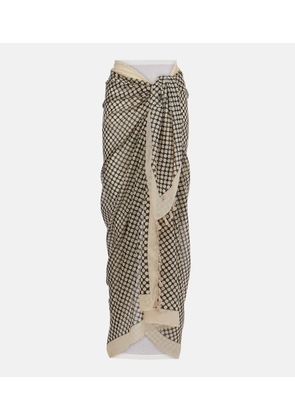 Valentino Plus De Pois cotton and silk beach cover-up