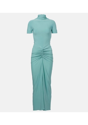 Alaia Ruched jersey maxi dress