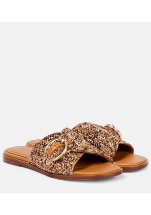 Clergerie Irme raffia slides