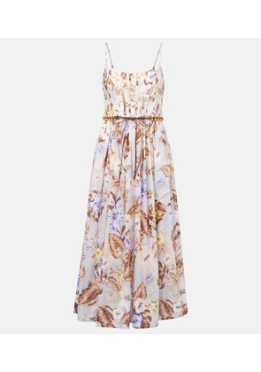 Zimmermann Rhiannon floral cotton bustier dress