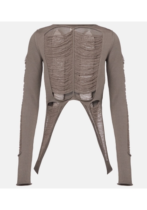 Rick Owens Distressed wool top