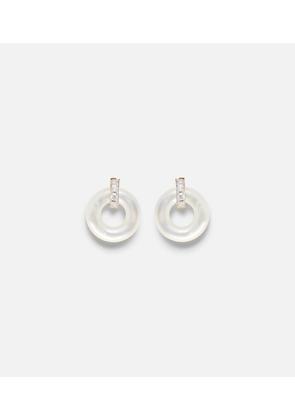 Mateo 14kt gold earrings with mother-of-pearl and diamonds