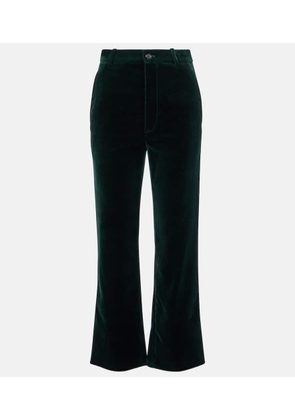 Saint Laurent Cotton velvet straight pants