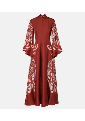 La DoubleJ Magnifico printed silk twill maxi dress