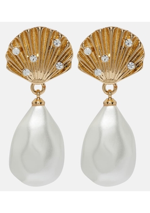 Self-Portrait Embellished drop earrings