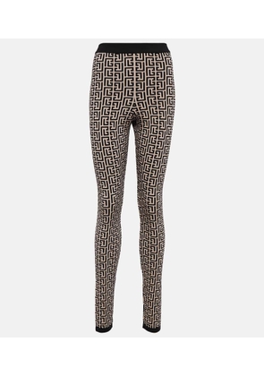 Balmain Monogram high-rise leggings