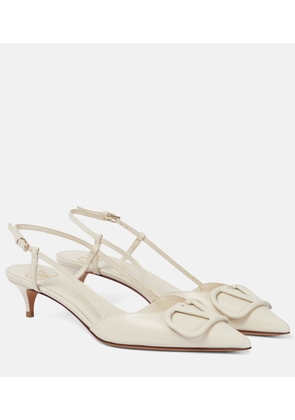 Valentino Garavani VLogo leather slingback pumps