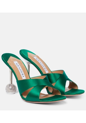 Aquazzura Yes Darling 95 satin sandals