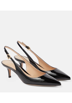 Gianvito Rossi Ribbon Sling 55 leather slingback pumps
