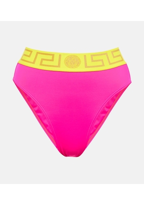 Versace Greca high-rise bikini bottoms