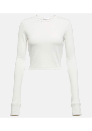 Wardrobe.NYC x Hailey Bieber HB cotton-blend jersey crop top