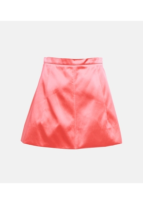 Patou Cotton-blend satin miniskirt