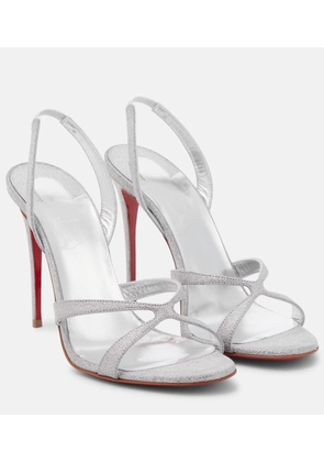 Christian Louboutin Emilie glittered leather slingback sandals