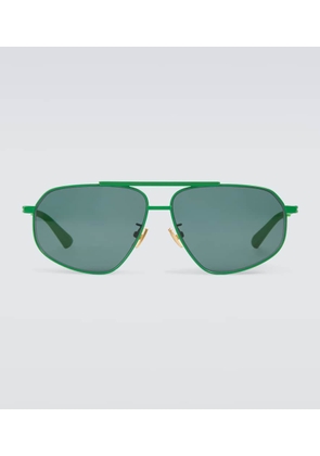 Bottega Veneta Metal-frame aviator sunglasses