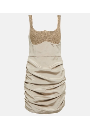The Mannei Almeria ruched silk-blend minidress