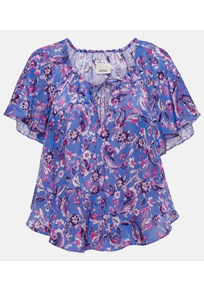 Isabel Marant Penelope printed silk-blend top