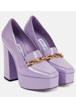 Jimmy Choo Diamond Tilda embellished patent leather pumps