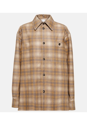 Bottega Veneta Checked leather shirt