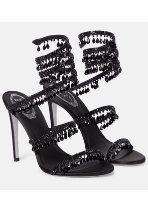 Rene Caovilla Chandelier embellished satin sandals