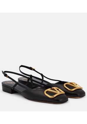 Valentino Garavani VLogo leather slingback flats