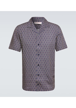 Orlebar Brown Hibbert printed bowling shirt