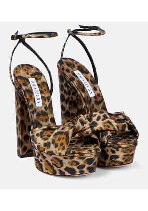 Aquazzura Olie Plateau 140 leopard-print sandals