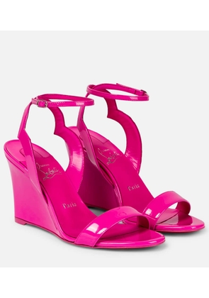 Christian Louboutin Patent leather wedge sandals