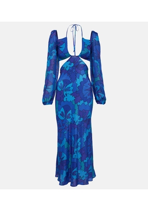 Rixo Kamilla printed georgette maxi dress