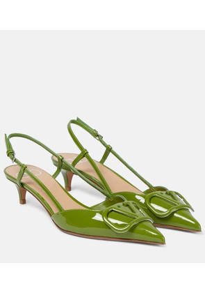 Valentino Garavani VLogo patent leather slingback pumps