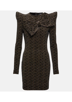 Balmain Monogram sequined minidress