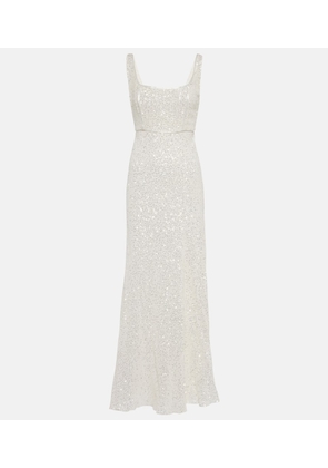 Rixo Bridal Megan sequined maxi dress