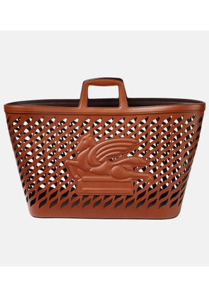 Etro Pegaso leather blanket holder