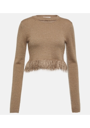 JW Anderson Tassel-trimmed mohair-blend sweater