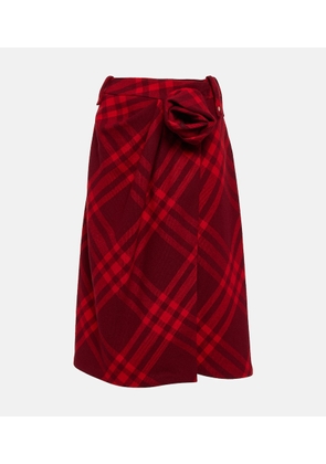 Burberry Burberry Check wool midi skirt