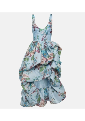 Zimmermann Matchmaker floral linen and silk midi dress