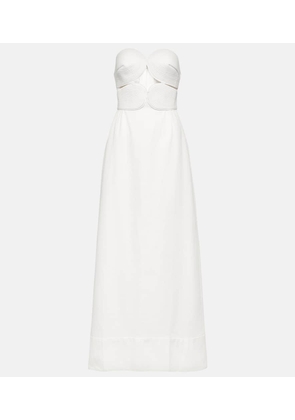 Adriana Degreas Matelasse cutout strapless maxi dress