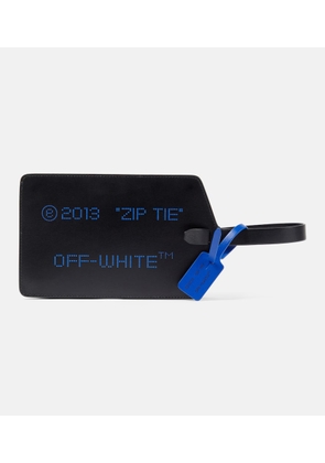 Off-White Zip Tie Medium leather clutch