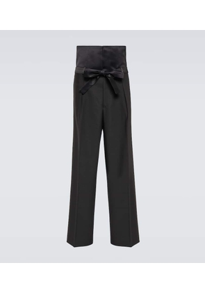 Wales Bonner High-rise wool straight pants