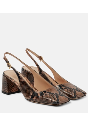 Gianvito Rossi Borneo leather slingback pumps