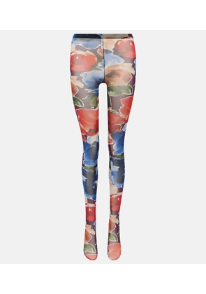 Dolce&Gabbana Printed tulle tights