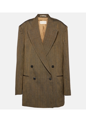 Dries Van Noten Double-breasted cotton-blend blazer