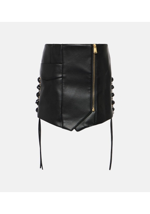 Simkhai Leather miniskirt