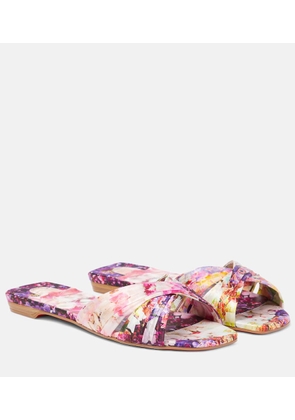 Christian Louboutin Nicol Is Back floral satin slides